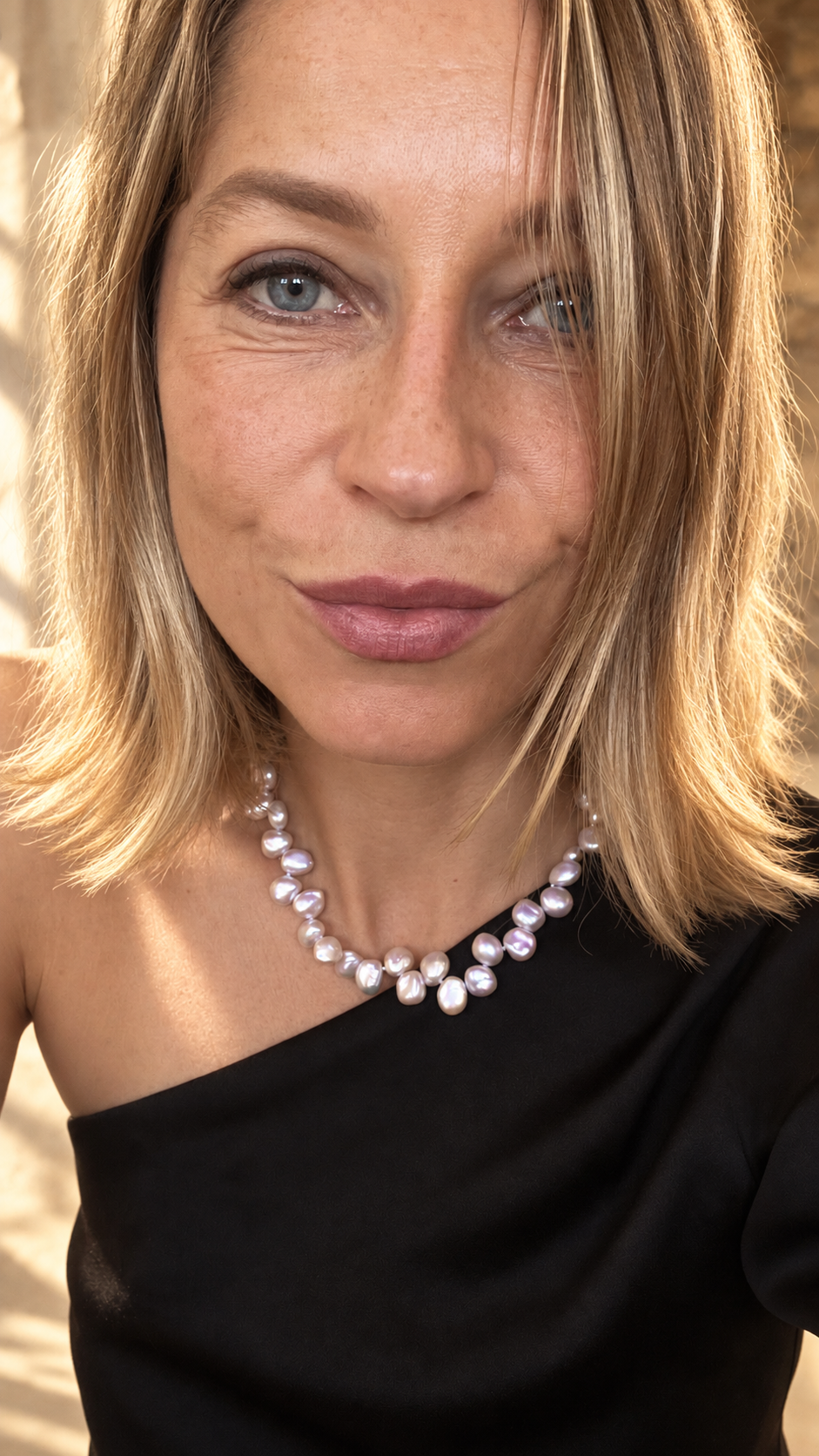 Best Seller Baroque Pearl Necklace, worn
