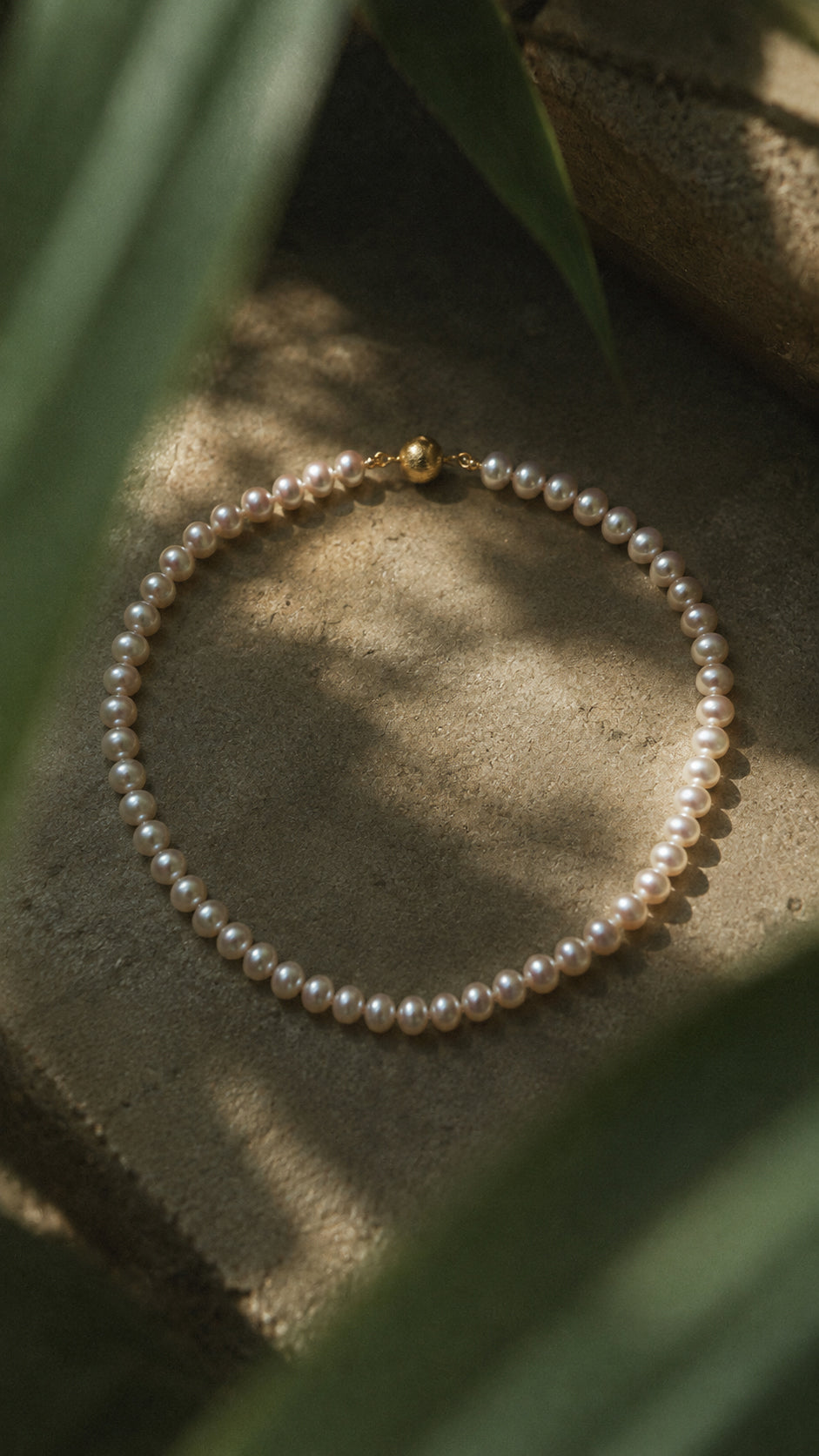 Near-Round White Pearl Necklace
